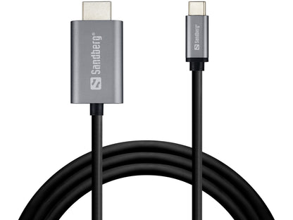 USB-C uz HDMI Kabelis 4K 60Hz 2M Sandberg 136-21