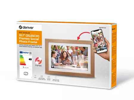 Smart Photo Frame with IPS Touch Screen, Denver PFF-1042LW MK2