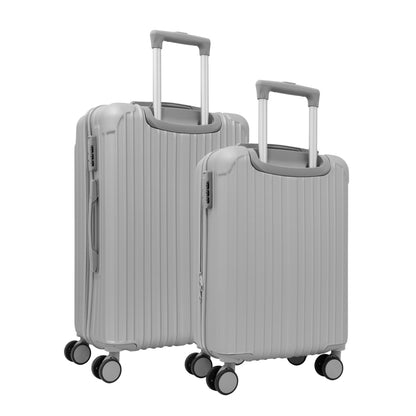 Suitcase Set White Shark Guardian 20" and 24" Silver