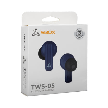 Bluetooth Austiņas.  Sbox EB-TWS05 Blue