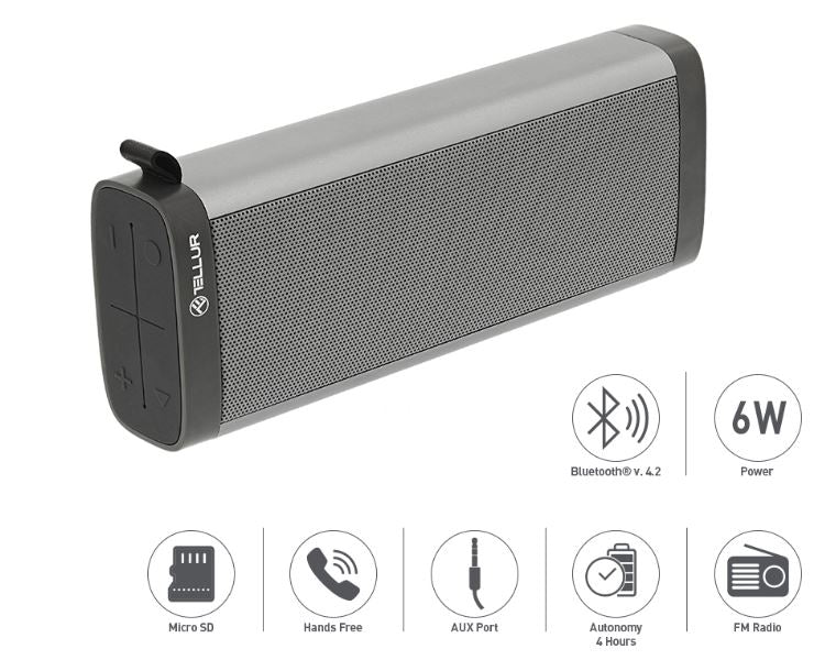 Tellur Bluetooth Speaker Selene Gray