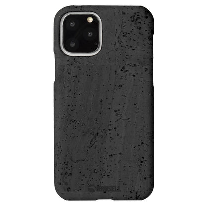 Phone cover with wood grain for iPhone 11 Pro, black, Krusell