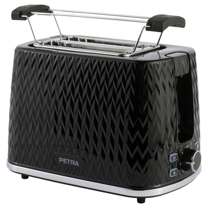 Toaster 2 šķēles Petra Chevron PT3860BLKVDEEU10