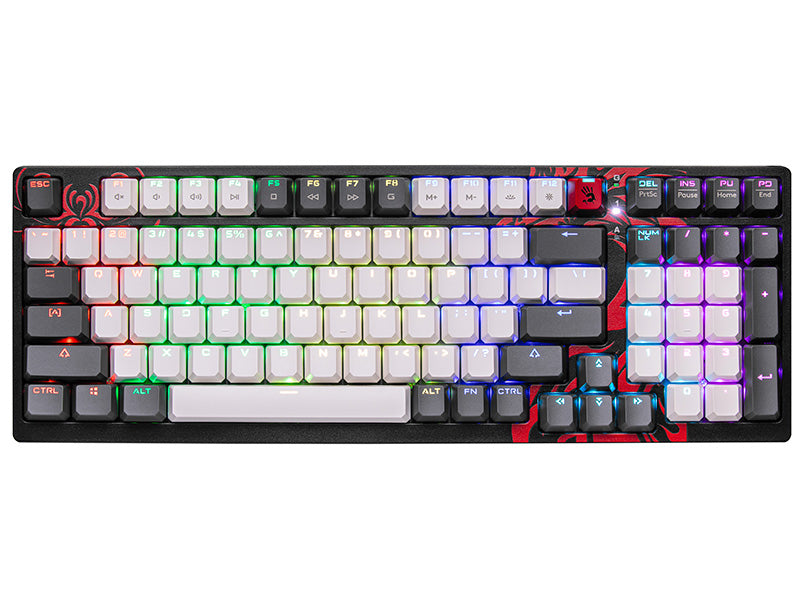 Compact mechanical keyboard with RGB lighting, A4Tech Bloody S98