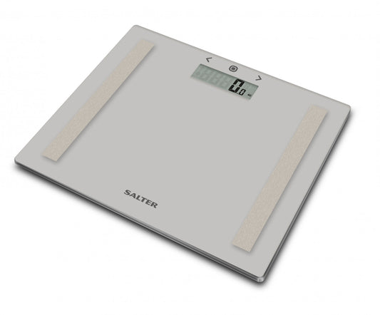 Salter 9113 GY3R Compact Glass Analyser Bathroom Scales - Grey