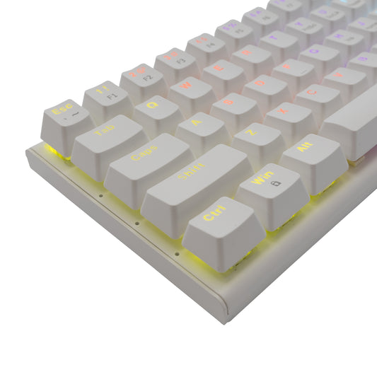 Клавиатура белого цвета с красными переключателями. Белая Акула GK-002211 Вакидзаси