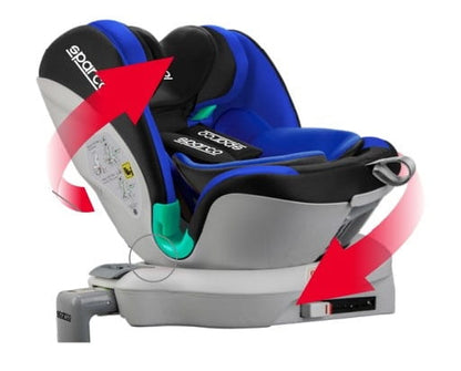 Child seat with 360° rotation and adjustable headrest, Sparco SK6000I-BL