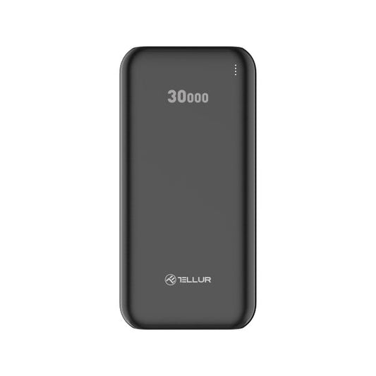 Power bank with 30000mAh capacity, black - Tellur PBC303