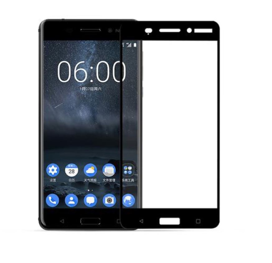 Защитное стекло из закаленного стекла 9H Nokia 6, Черный, Теллур