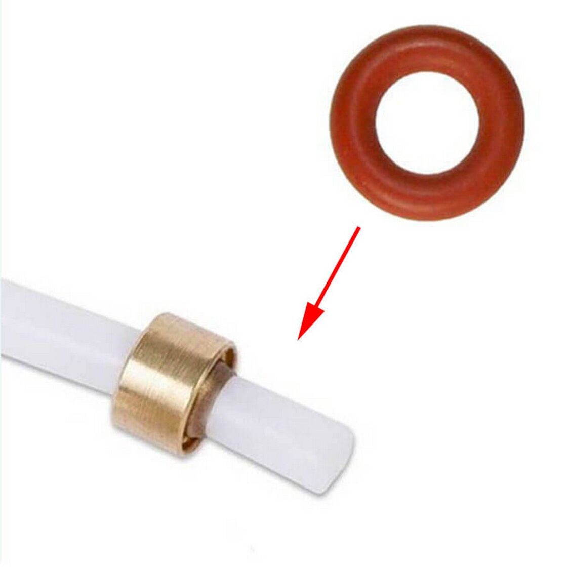 O-ring, gasket suitable for DeLonghi pressure hose. The sealing ring is compatible with EAM, ESAM, ECAM models.