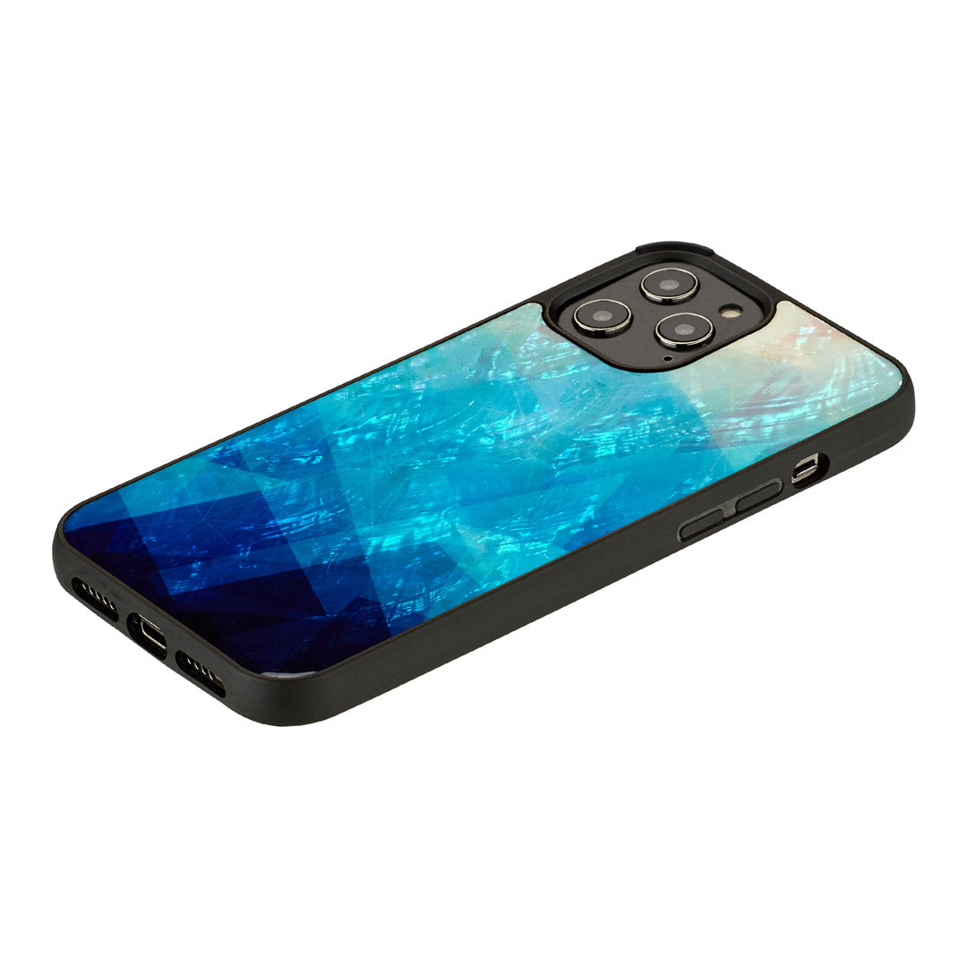 iPhone 12 Pro Max mother-of-pearl protective cover, blue/black