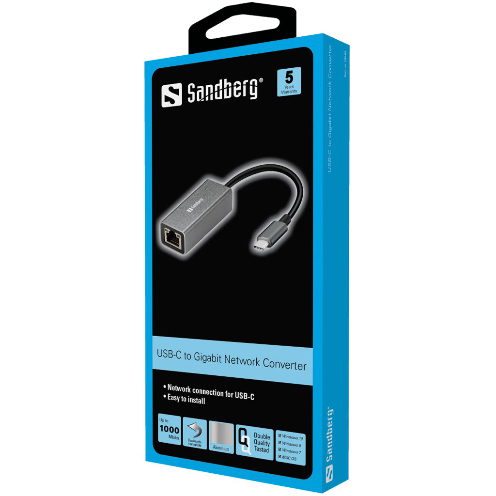 Гигабитный сетевой адаптер Sandberg 136-04 USB-C