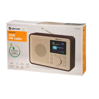 DAB+ digital radio with Bluetooth, Denver Greenline DAB-60DW