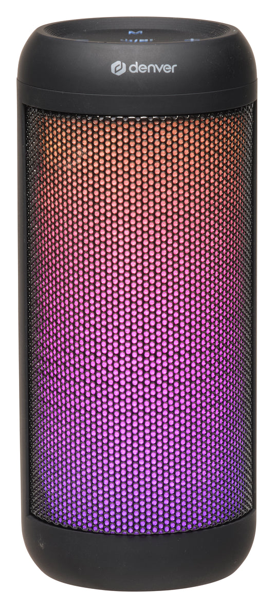 Wireless Bluetooth Speaker with LED Lights, 1200mAh, 3 Hours Playtime - Denver BTL-63