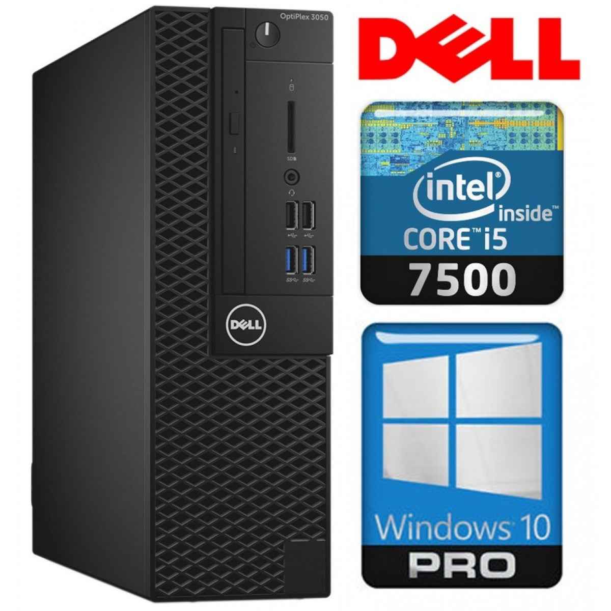 Kompakts Galddators. DELL 3050 SFF i5-7500/16GB/250GB SSD/Win10 Pro Renew