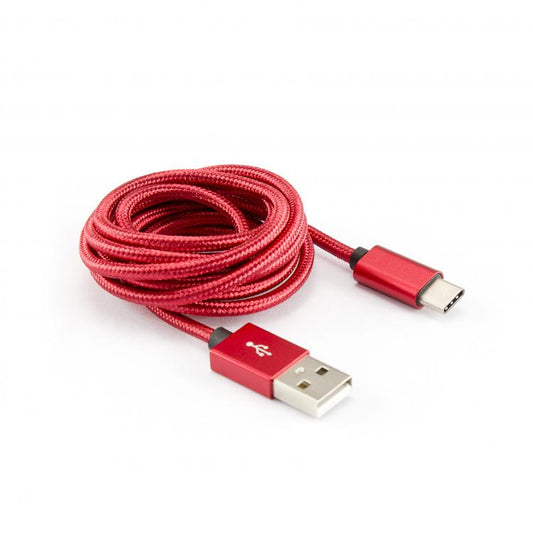 Кабель USB-C, 1,5 м, красный, Sbox CTYPE-1.5R