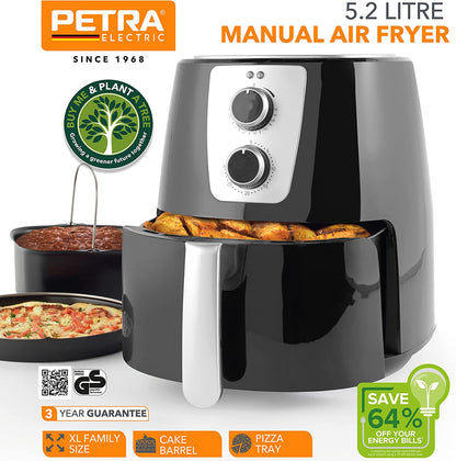 Ручная аэрофритюрница XL 5,2 л, экономит электроэнергию - Petra PT5175VDEEU10