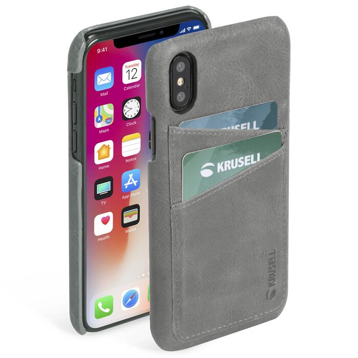 iPhone XS Max cover vintage gray, Krusell Sunne 