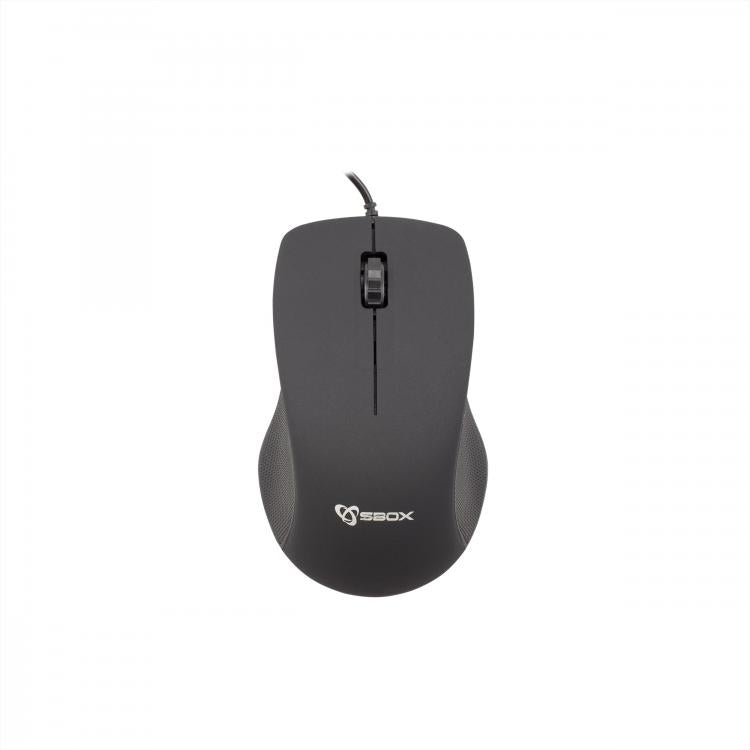 3D Optical Computer Mouse, 1000 DPI, Black, Sbox M-958B