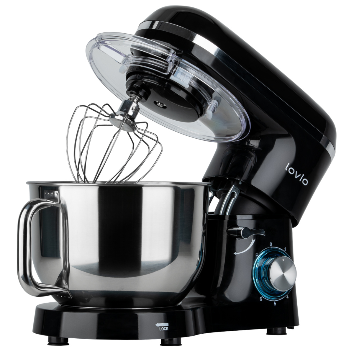 Stacionārais mikseris 6.2L, 1900W, Lovio ChefAssistant Black