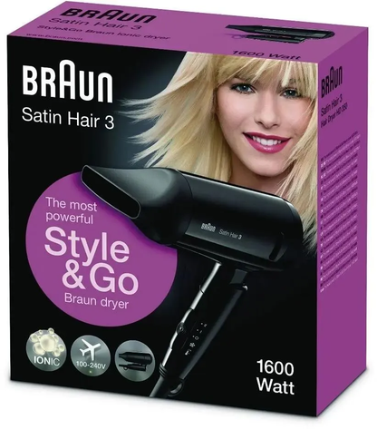 Hair dryer with ionizer and infrared heating Braun BRHD350E