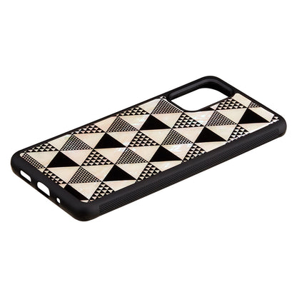 Samsung Galaxy S20+ protective cover, black pyramid pattern