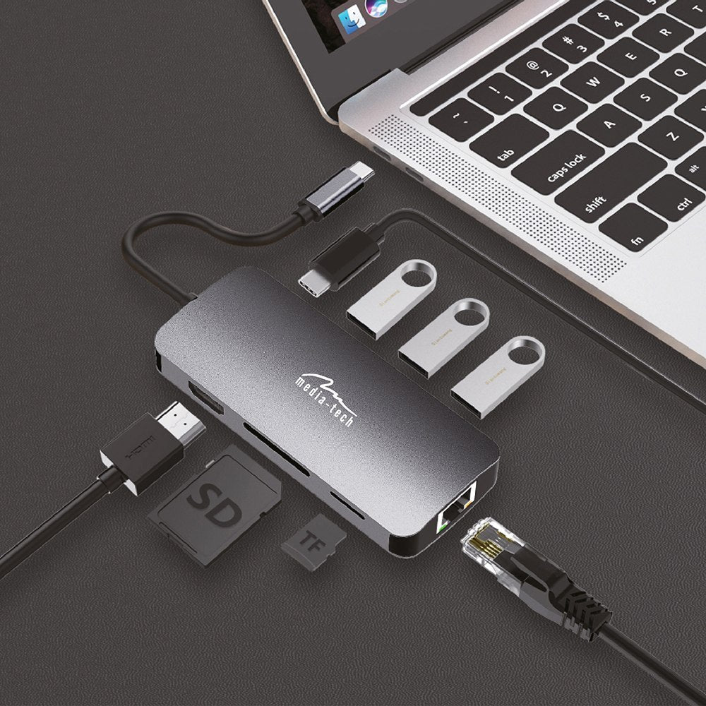 Multifunctional USB-C HUB with HDMI 4K - Media-Tech MT5044