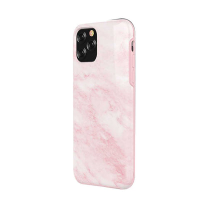 iPhone 11 Pro Max protective cover with marble design, pink - Devia Marble