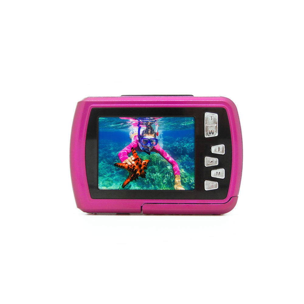 Digital underwater camera for water Aquapix W2024 Splash pink