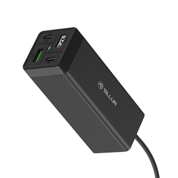 AC charger, 65W, fast charging, Tellur PDHC2, black