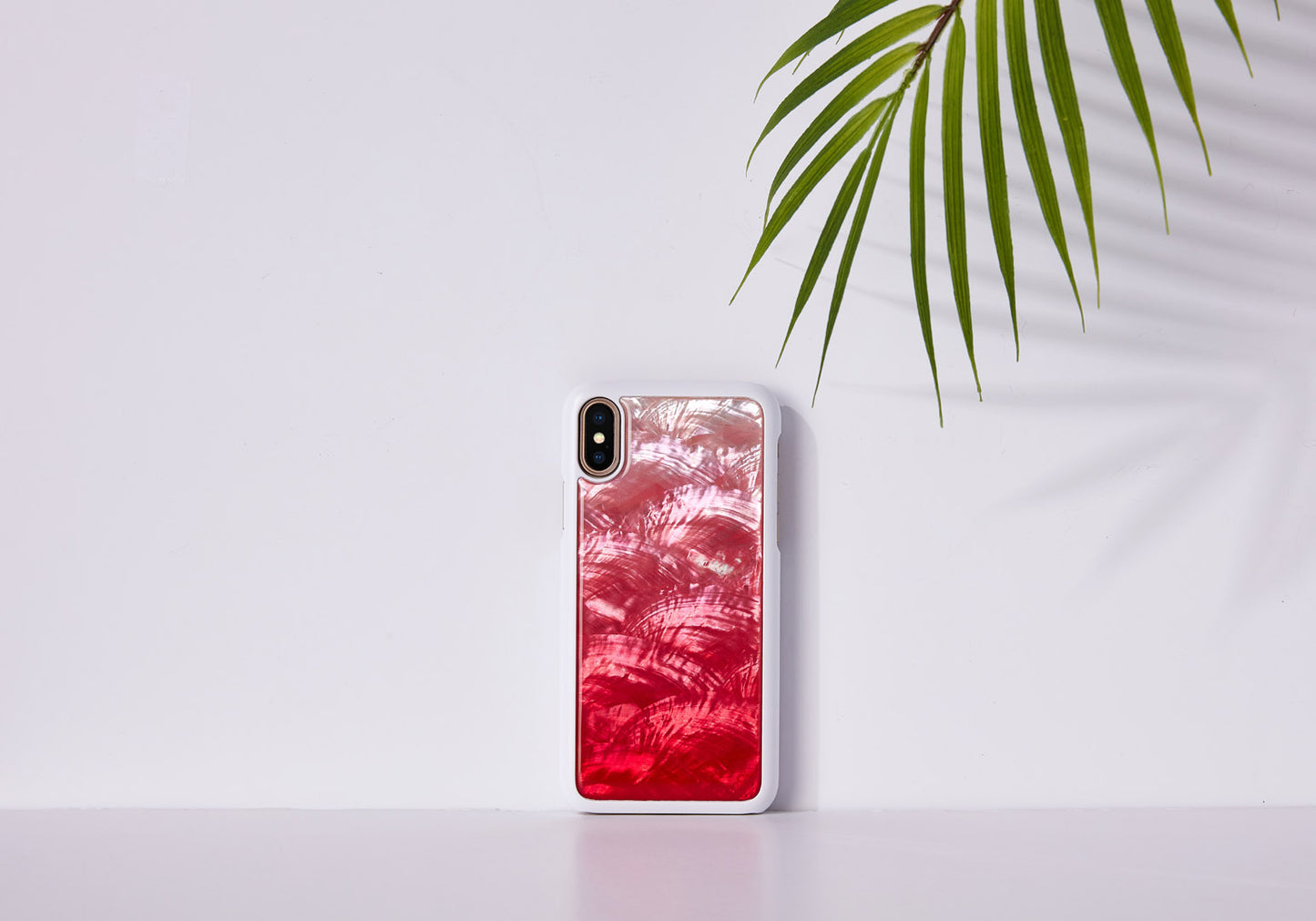 Viedtālruņa maciņš iPhone XS/S perlamutra rozā