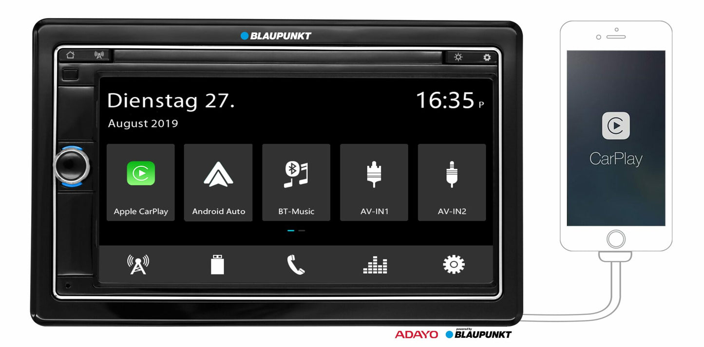 Автомобильная мультимедийная система Blaupunkt Oslo 590 DAB с емкостным дисплеем 6,75 дюйма и DAB-приемником