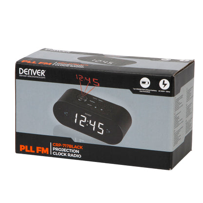 Digitālais FM pulkstenis radio ar LED ekrānu Denver CRP-717