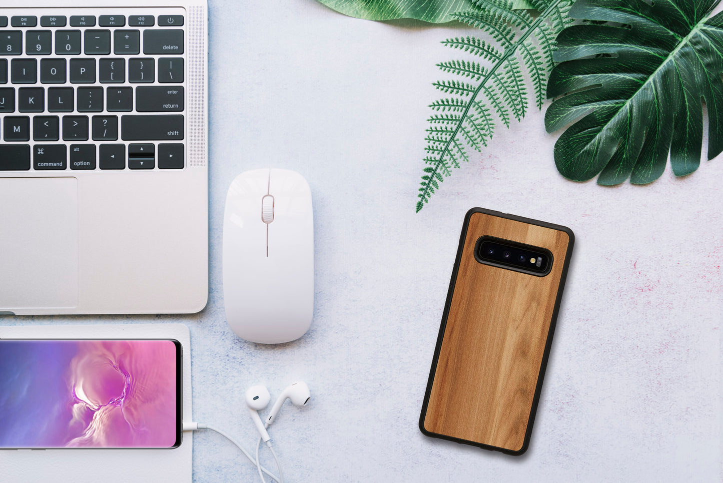 Natural wood case for Samsung Galaxy S10