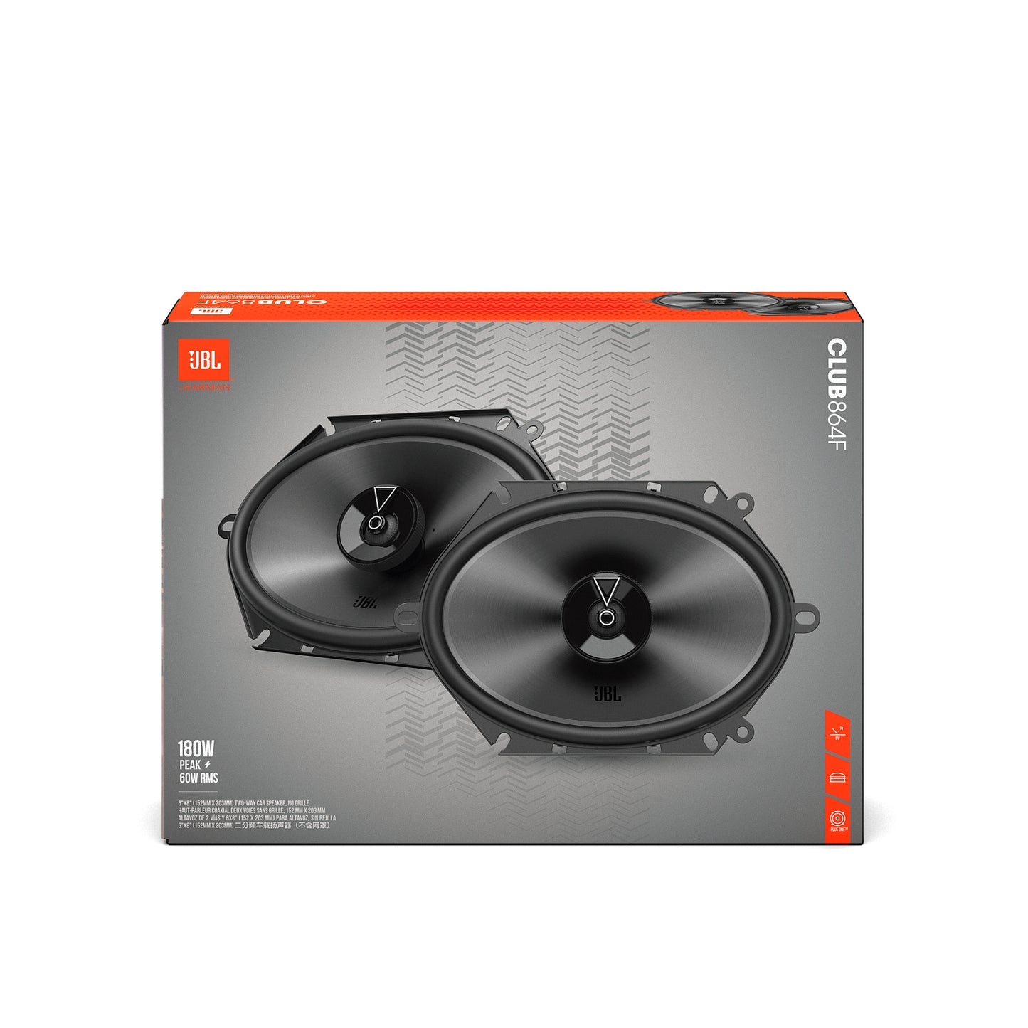 Автомобильная акустика JBL Club 864F 15,2 x 20,3 см, 2-полосная, коаксиальная