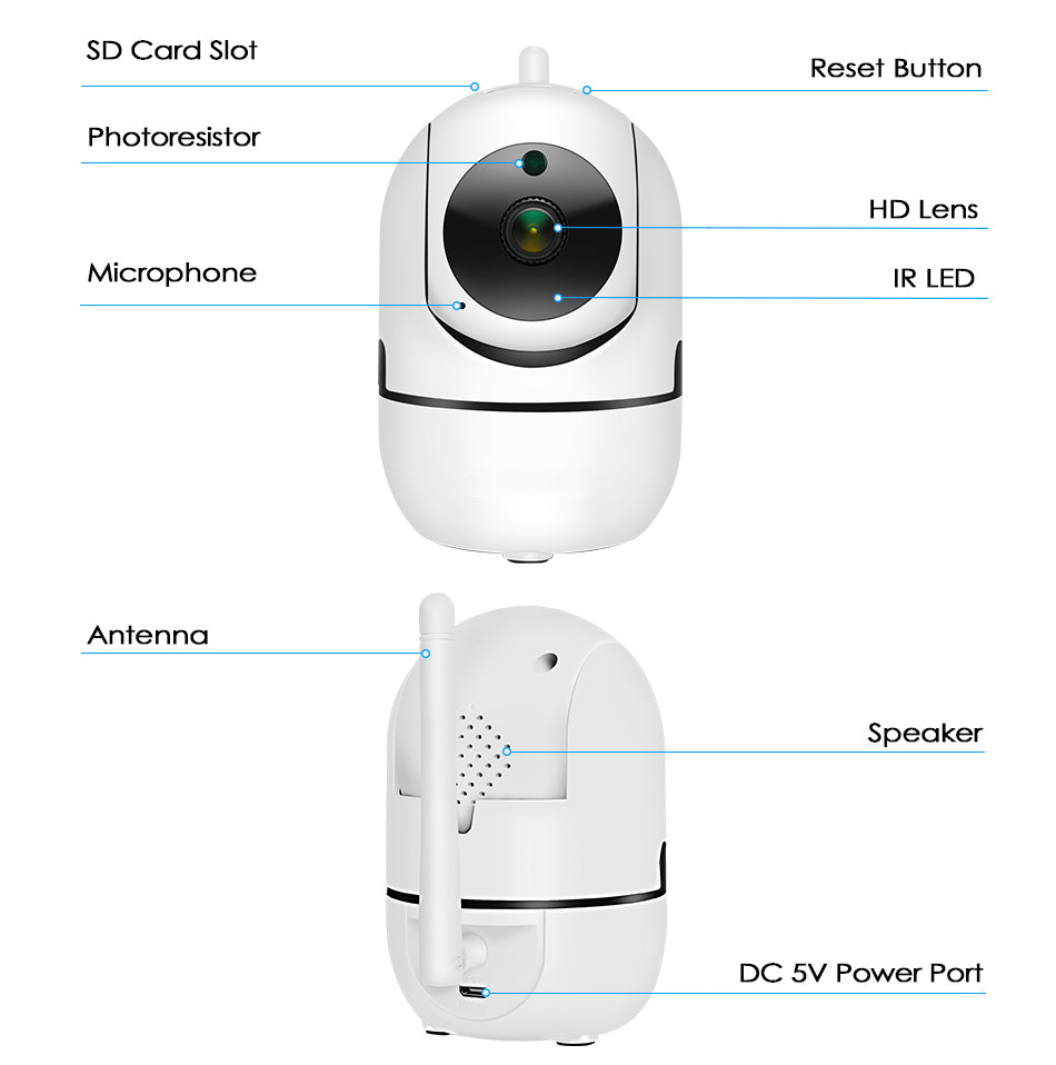 Digital indoor IP camera with IS LED, Denver IIC-172