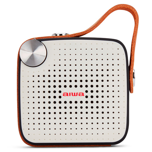 Portable Bluetooth speaker, waterproof, dustproof and shockproof, Aiwa BS-100BK White/Black