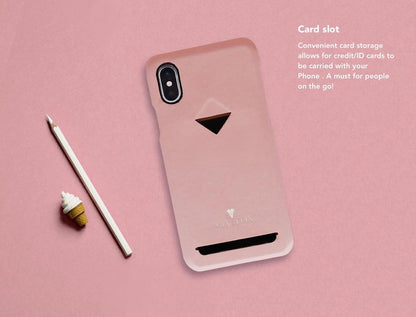 VixFox Card Slot Back Shell for Iphone X/XS pink