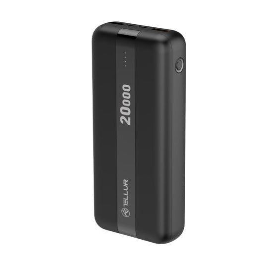 Power Bank большой емкости 20000 мАч, черный Tellur PBC203