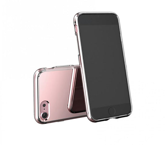 Protective cover with mirror coating for iPhone 7, Tellur, pink