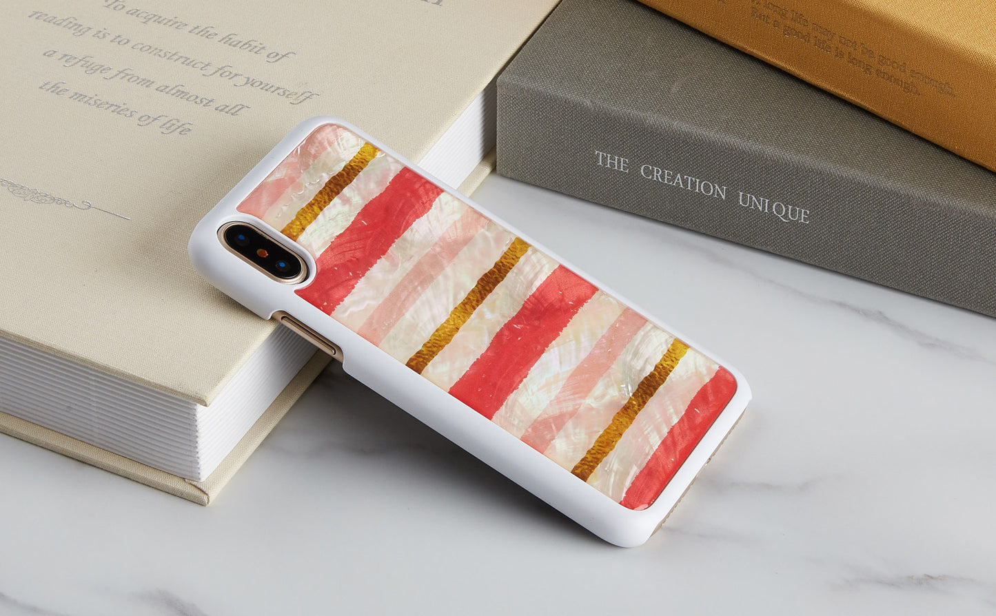 Smartphone cover for iPhone XS/S, short cake, white, iKins