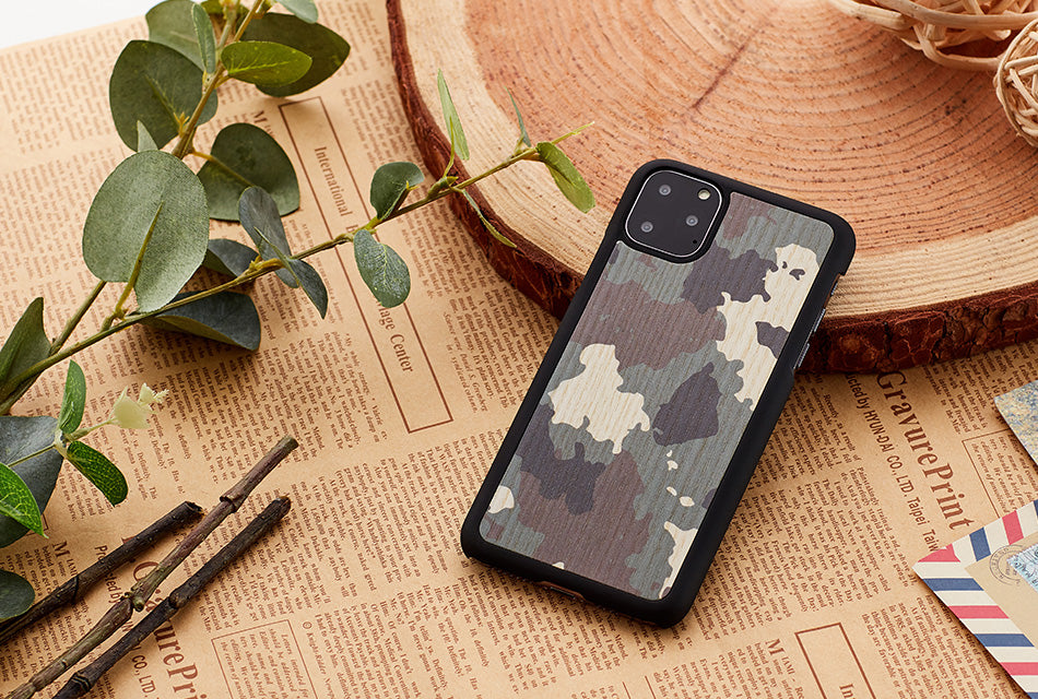 Smartphone case with camouflage design, MAN&amp;WOOD iPhone 11 Pro