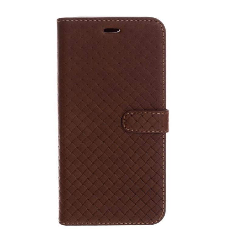 Leather book cover for iPhone 7 - Tellur, brown