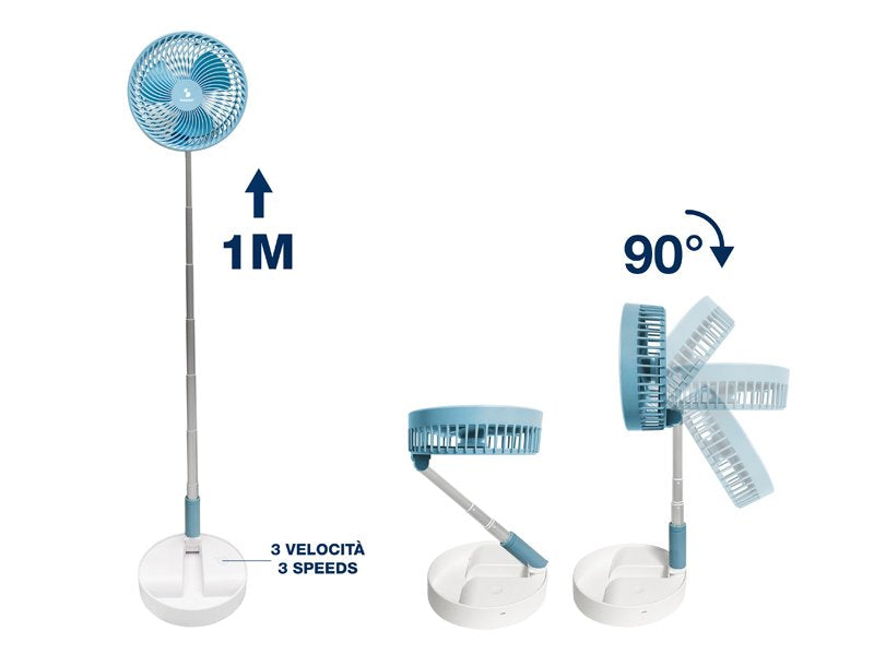 Uzlādējams ventilators Beper P206VEN450 ar teleskopisko cauruli