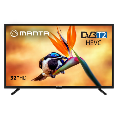 LED TV 32" with HDR and DVB-T2, Manta 32LHN89T