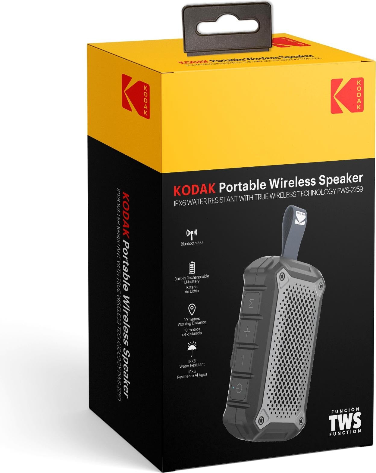 Kodak PWS-2259 Портативная водонепроницаемая Bluetooth-колонка