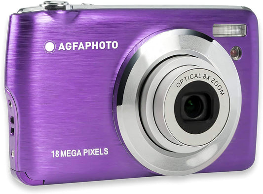 Digital Camera 18MP with Full HD Video, AgfaPhoto DC8200 Purple