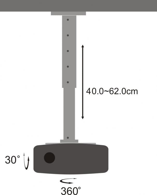 Monitor Mount with Cable Management - Sbox PM-102L