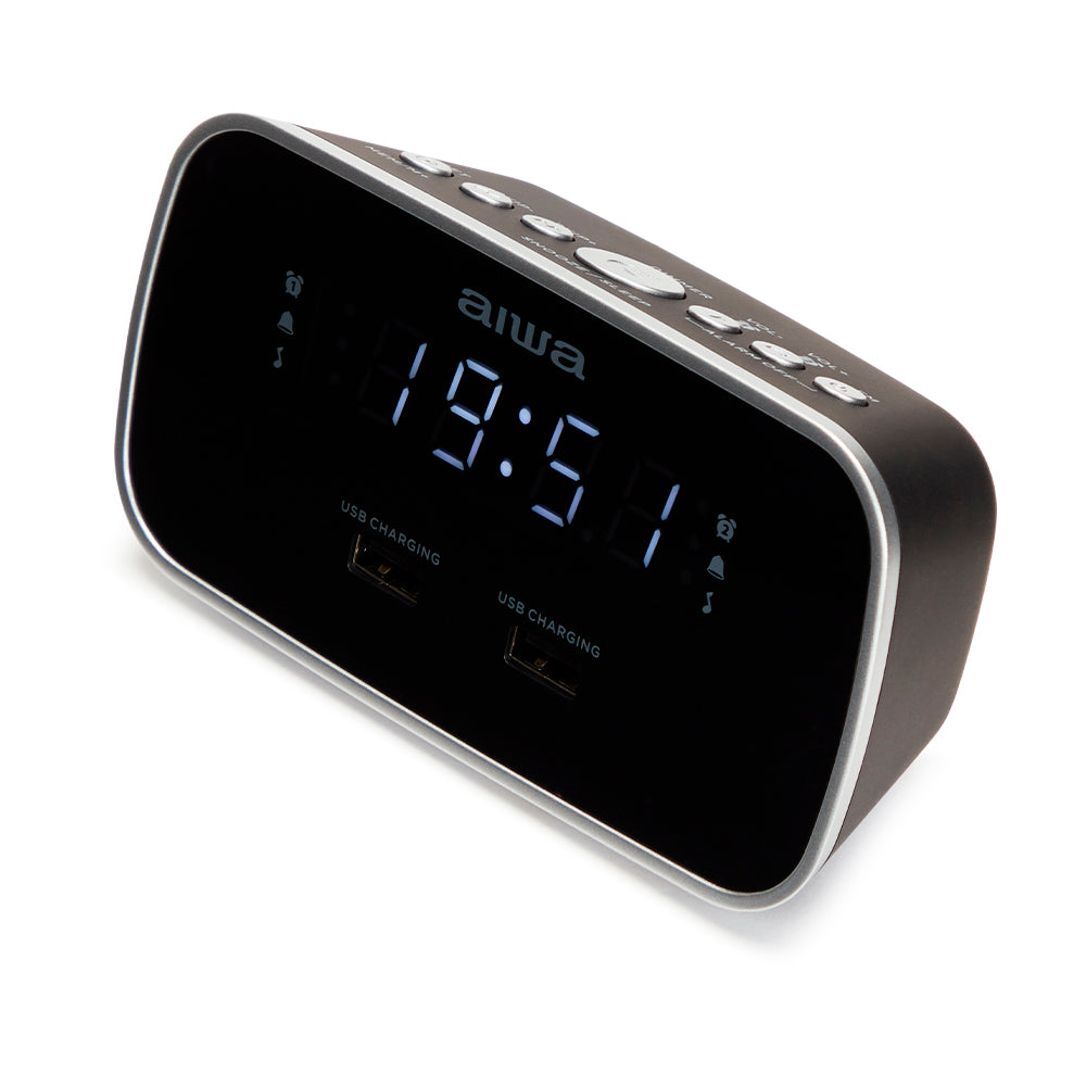 Modinātāja Radio ar USB Uzlādes Portiem - Aiwa CRU-19BK Black