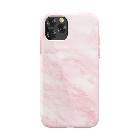 iPhone 11 Pro Max protective cover with marble design, pink - Devia Marble